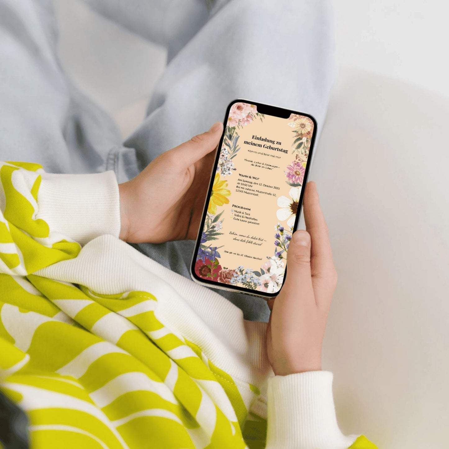 Digitale Einladung zum Geburtstag | Personalisierbare Einladung | Verschicke per E-Mail, WhatsApp, etc.