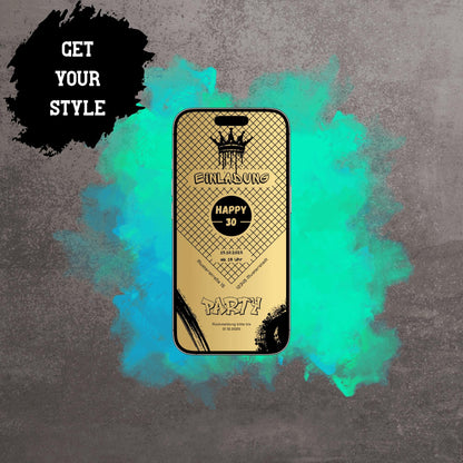 Digitale Einladung zum Geburtstag | Personalisierbare Einladung | Verschicke per E-Mail, WhatsApp, etc.