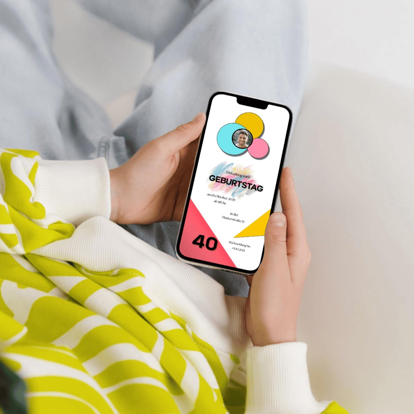 Digitale Einladung zum Geburtstag | Personalisierbare Einladung | Verschicke per E-Mail, WhatsApp, etc.