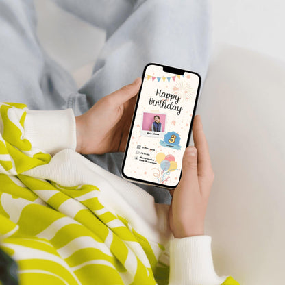 Digitale Einladung zum Kindergeburtstag | Personalisierbare Einladung | Verschicke per E-Mail, WhatsApp, etc.