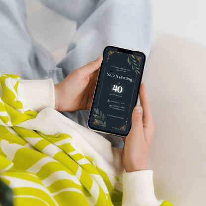 Digitale Einladung zum Geburtstag | Personalisierbare Einladung | Verschicke per E-Mail, WhatsApp, etc.