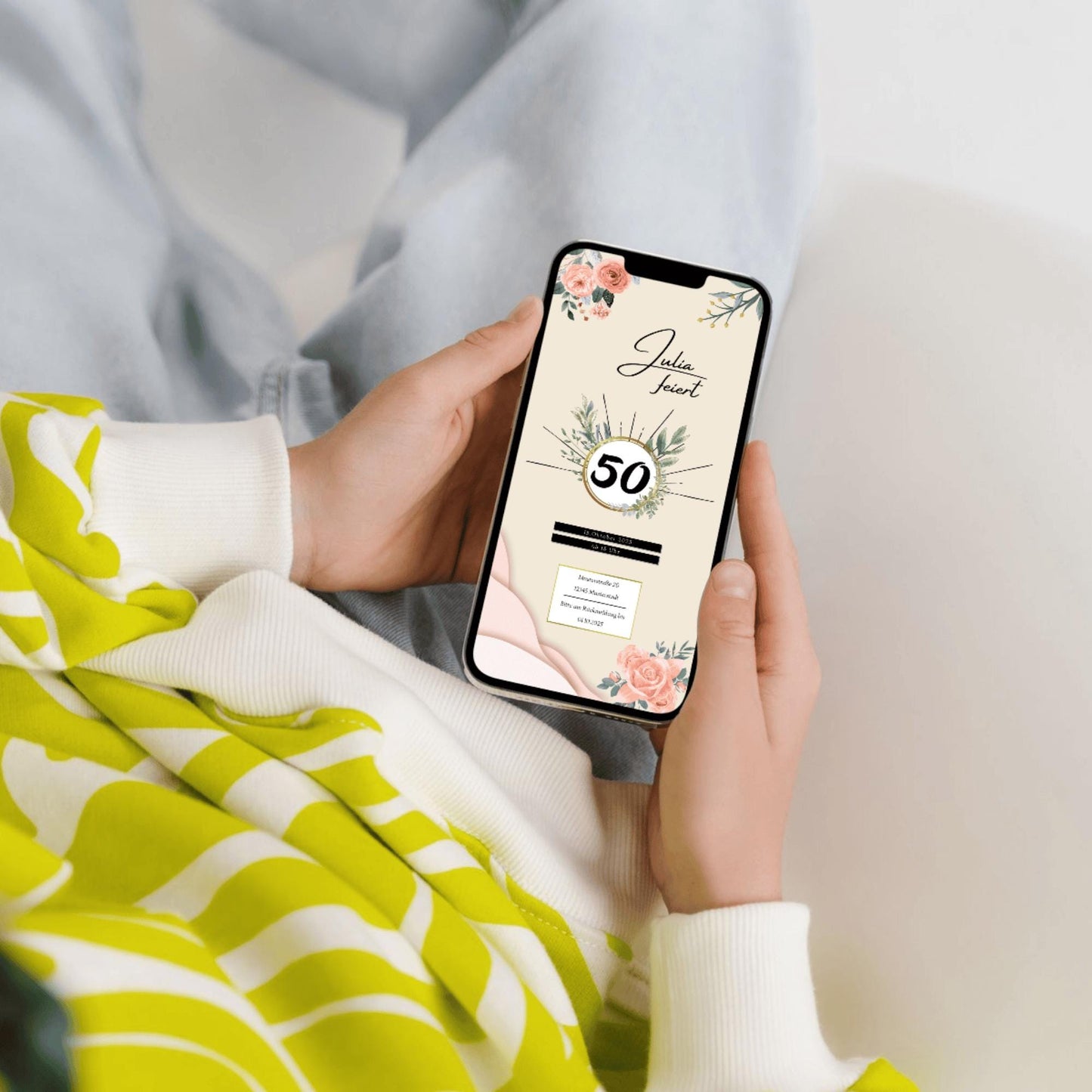 Digitale Einladung zum Geburtstag | Personalisierbare Einladung | Verschicke per E-Mail, WhatsApp, etc.