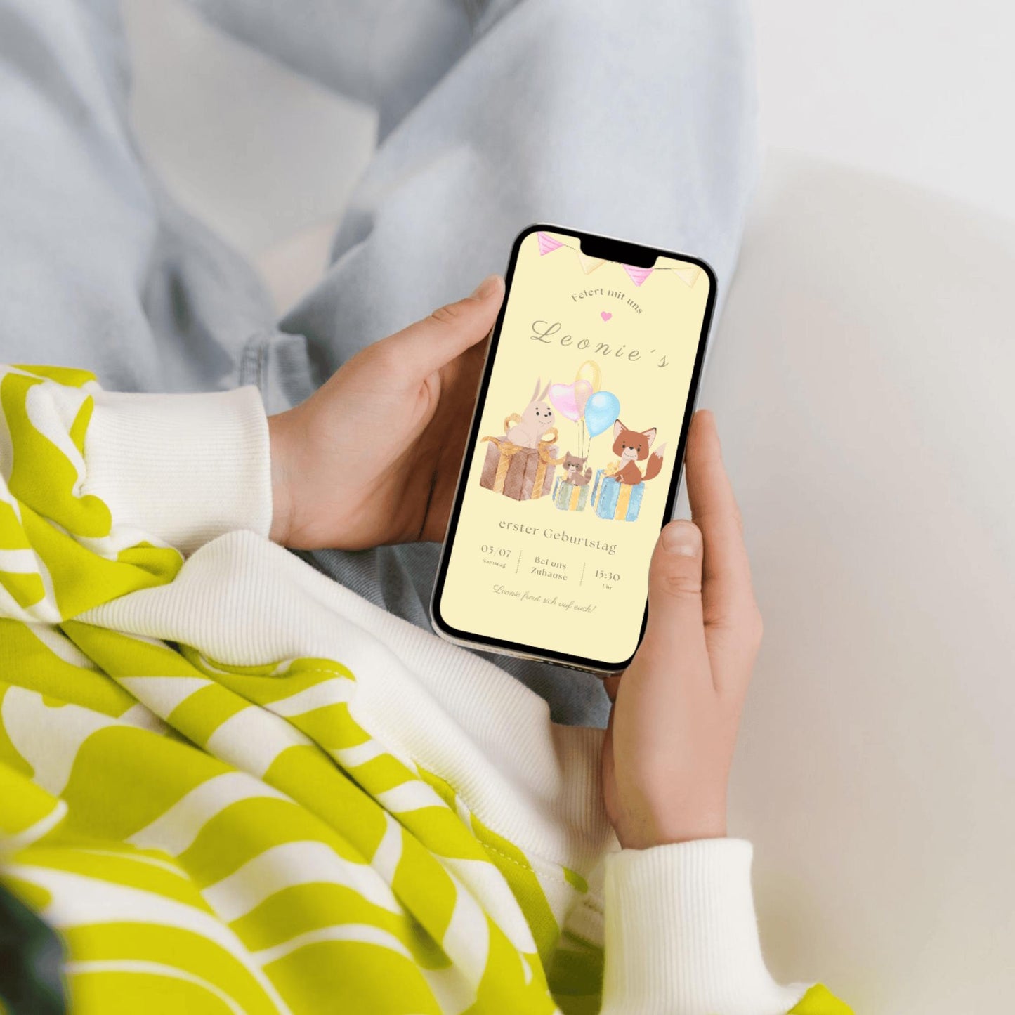 Digitale Einladung zum Kindergeburtstag | Personalisierbare Einladung | Verschicke per E-Mail, WhatsApp, etc.