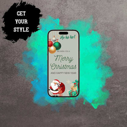 Digitale Grußkarte zu Weihnachten | Personalisierbare Grußkarte| Verschicke per E-Mail, WhatsApp, etc.