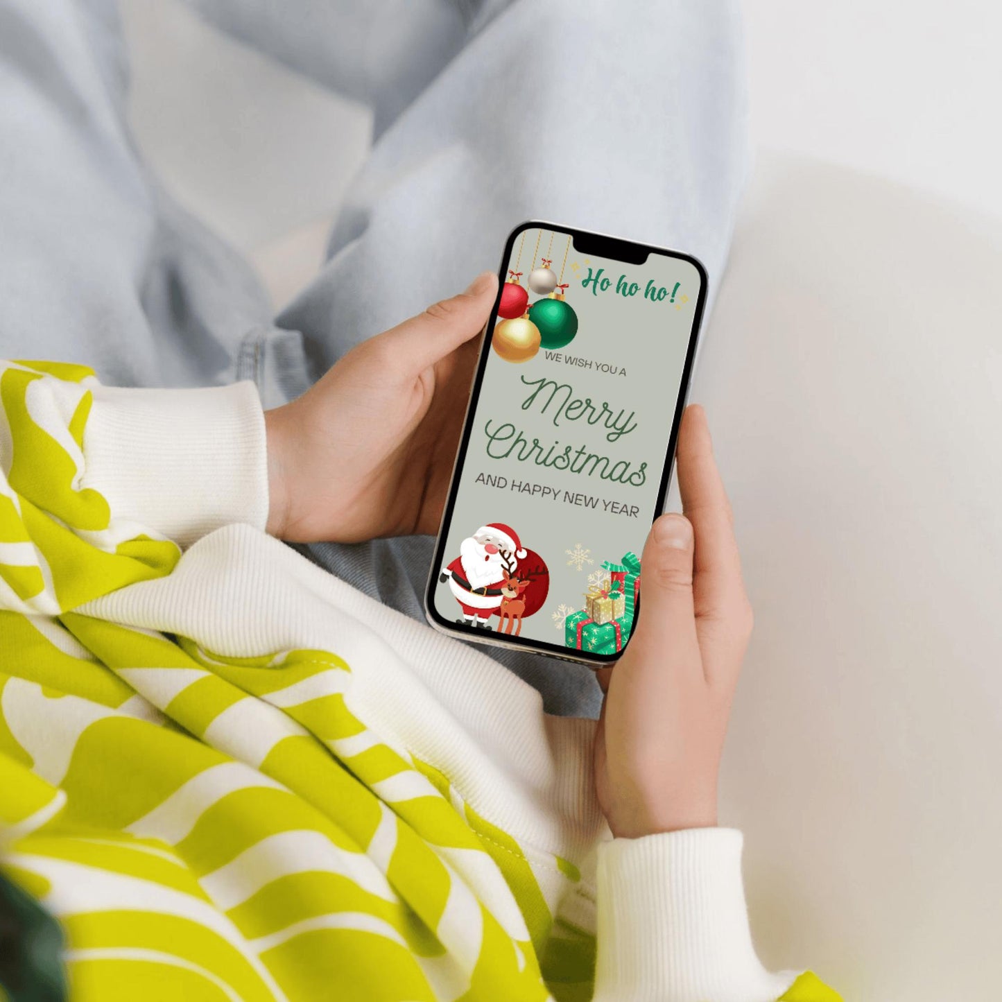 Digitale Grußkarte zu Weihnachten | Personalisierbare Grußkarte| Verschicke per E-Mail, WhatsApp, etc.