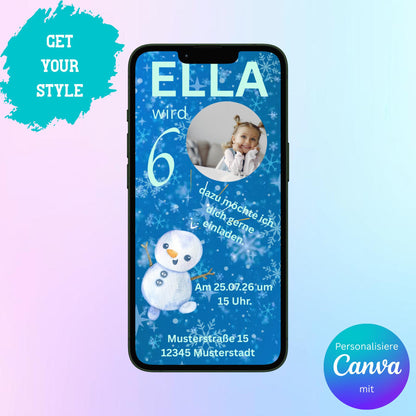 Digitale Einladung zum Kindergeburtstag Video | Personalisierbare Einladung | Verschicke per E-Mail, WhatsApp, etc.