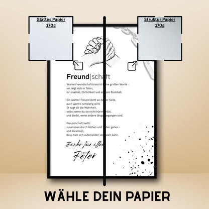 Freundschaftsbrief | Brief an besten Freund, Freund, Geschenk Freundschaft, Dankeschön (ohne Rahmen)