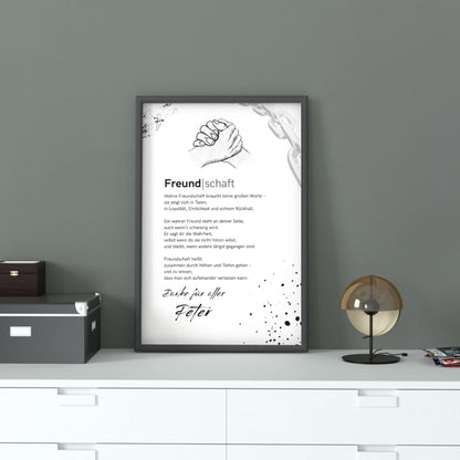Freundschaftsbrief | Brief an besten Freund, Freund, Geschenk Freundschaft, Dankeschön (ohne Rahmen)