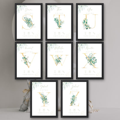 Personalisiertes Bild zur Geburt | Geschenk zur Geburt | Geburtserinnerung (ohne Rahmen)