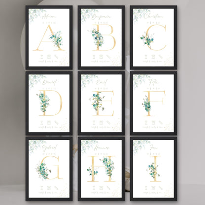 Personalisiertes Bild zur Geburt | Geschenk zur Geburt | Geburtserinnerung (ohne Rahmen)